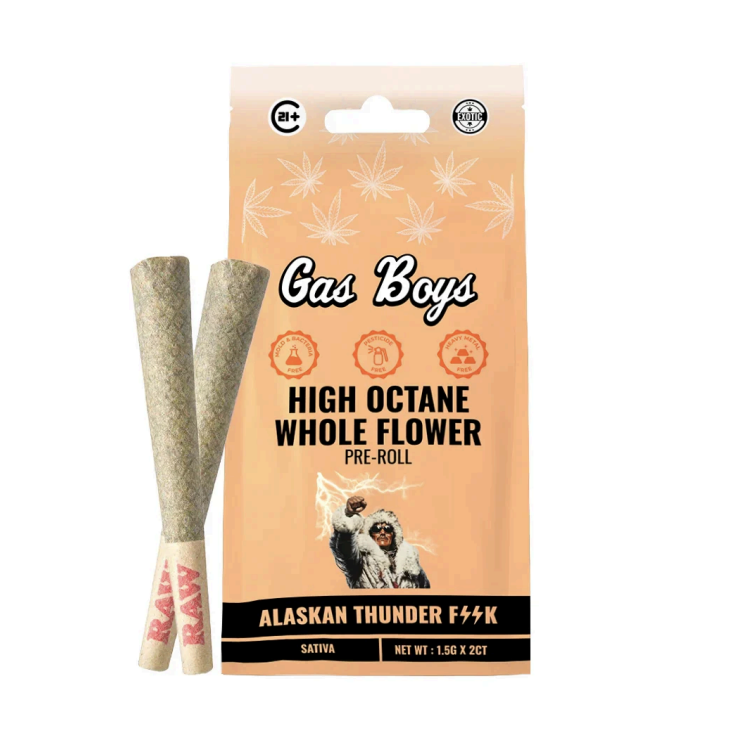 Gas Boys High Octane Whole Flower Pre-Roll 1.5g 2ct / Alaskan Thunder F**K Sativa
